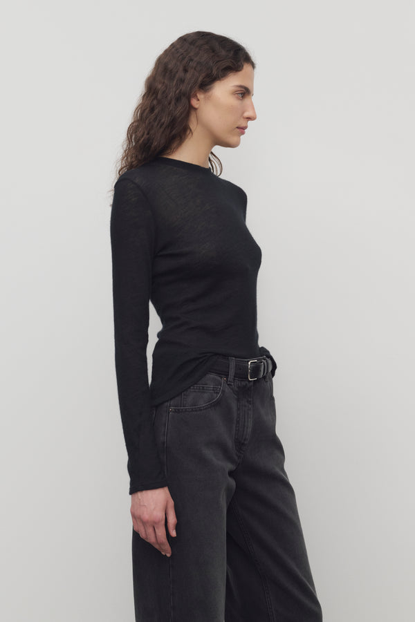 THE ROW ブラック 半袖TシャツL Wesler コットン トップ ____ – The Row