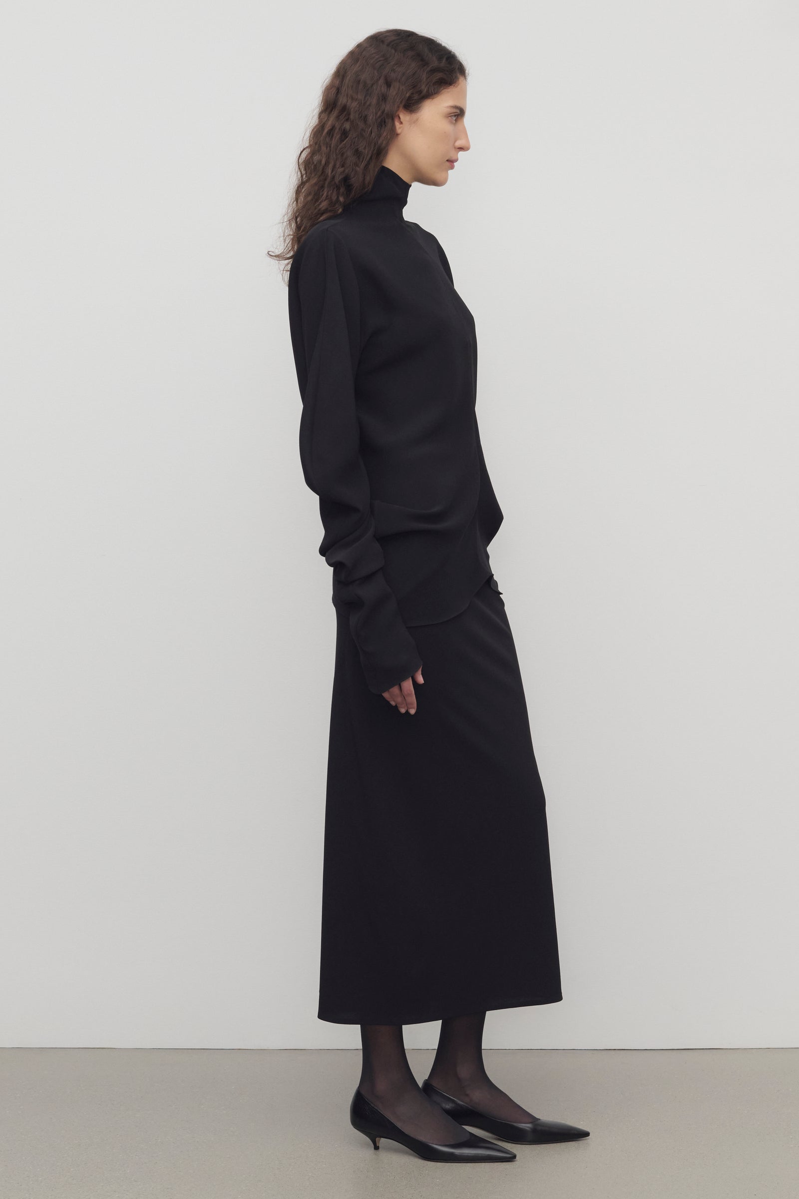 Aurelina ウールスカート Black – The Row Aurelina ウールスカート Black – The Row