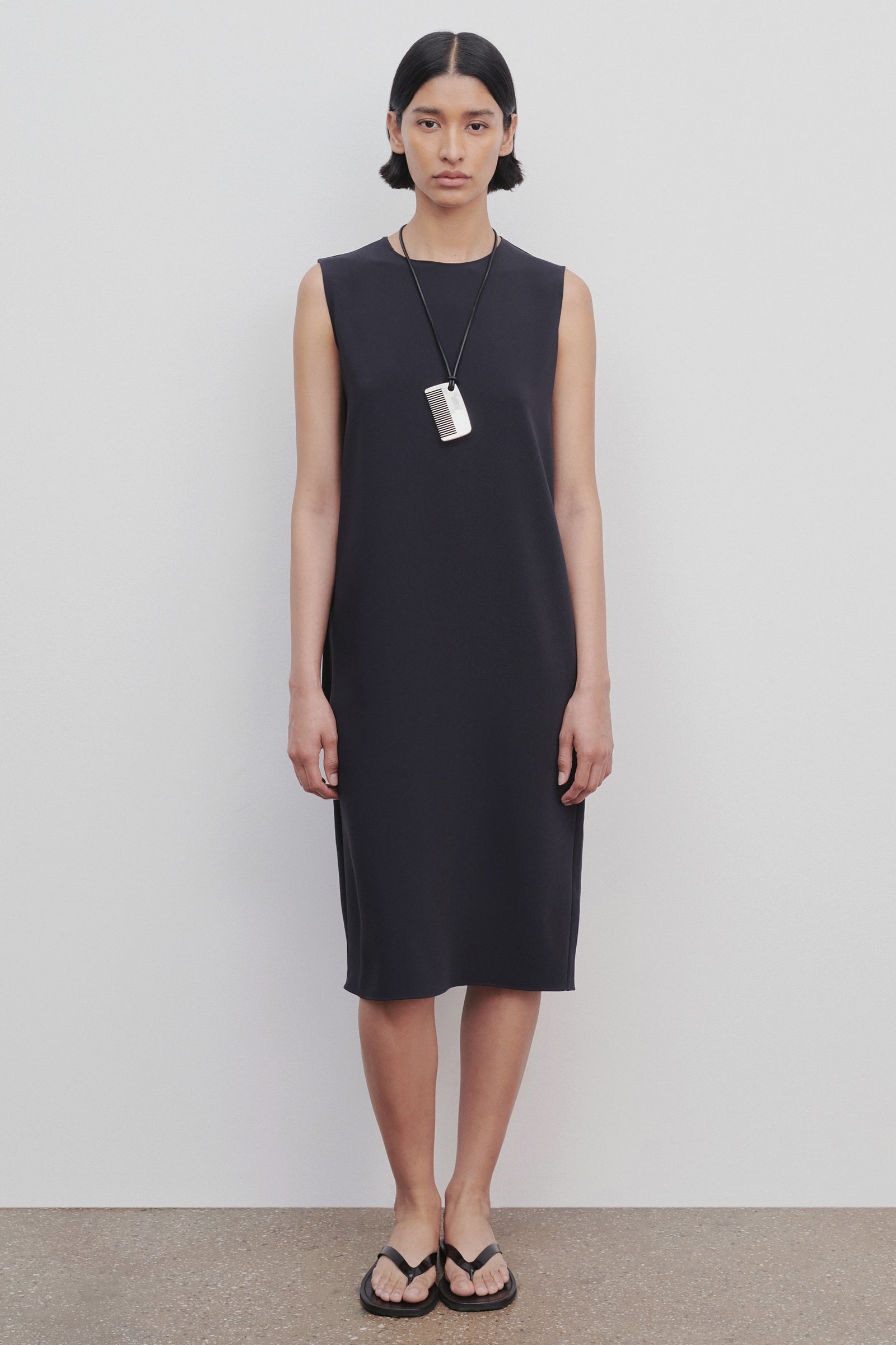 Mirna Dress Blue in Cady – The Row