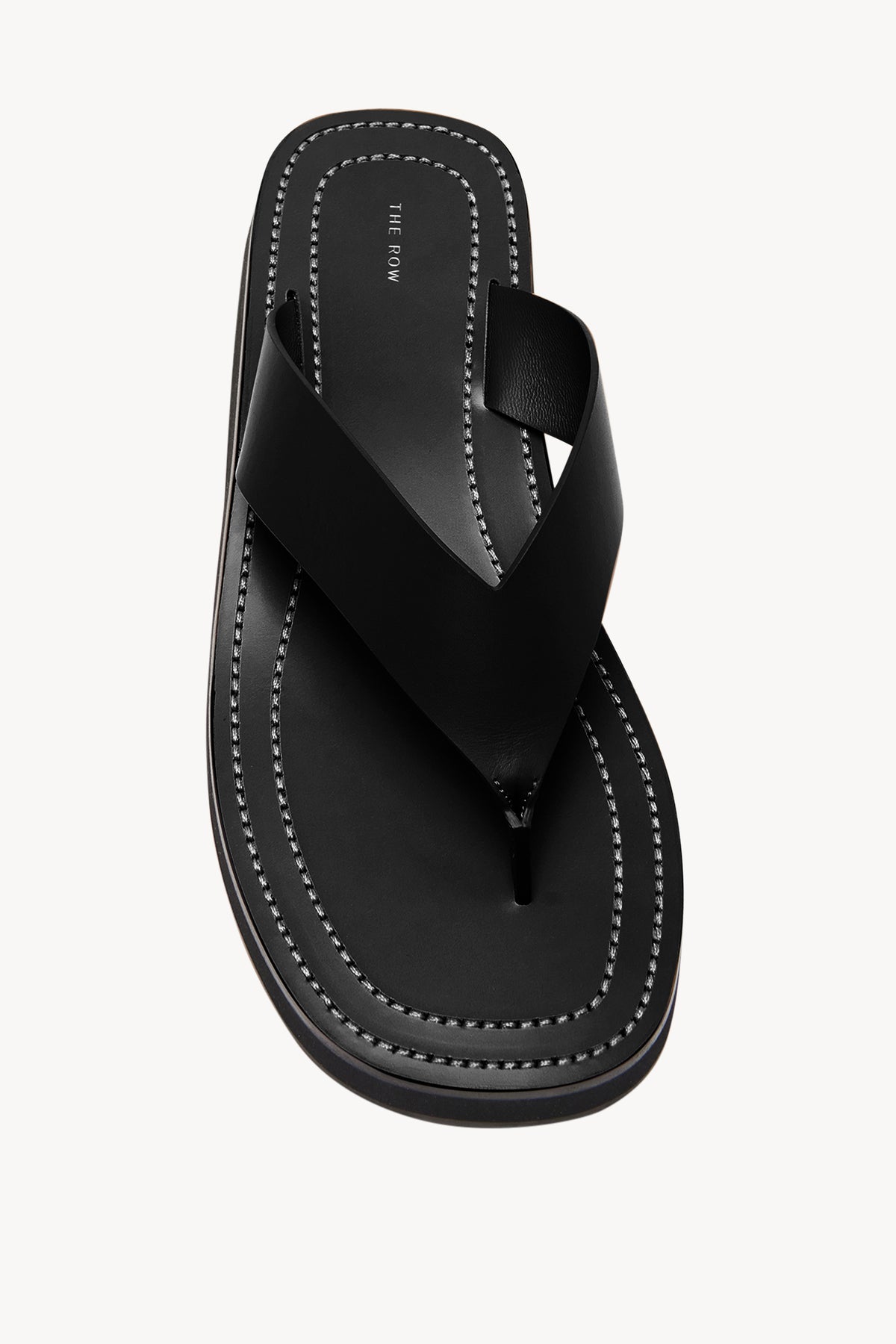 Ginza Sandal Black in Leather – The Row