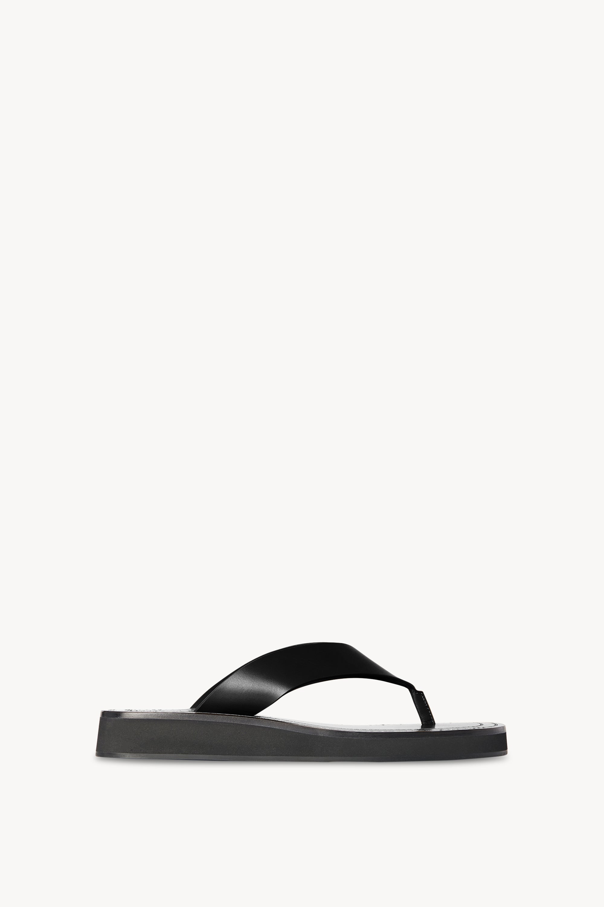 Ginza Sandal Black in Leather – The Row