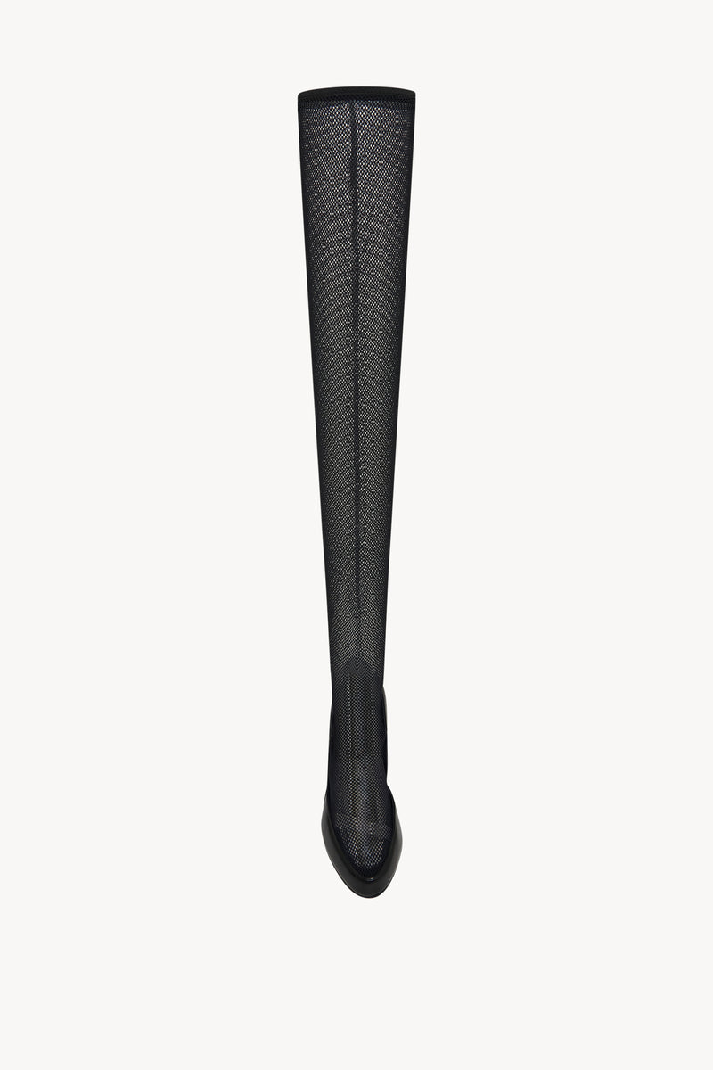 Sock Pump in Leather and Mesh
