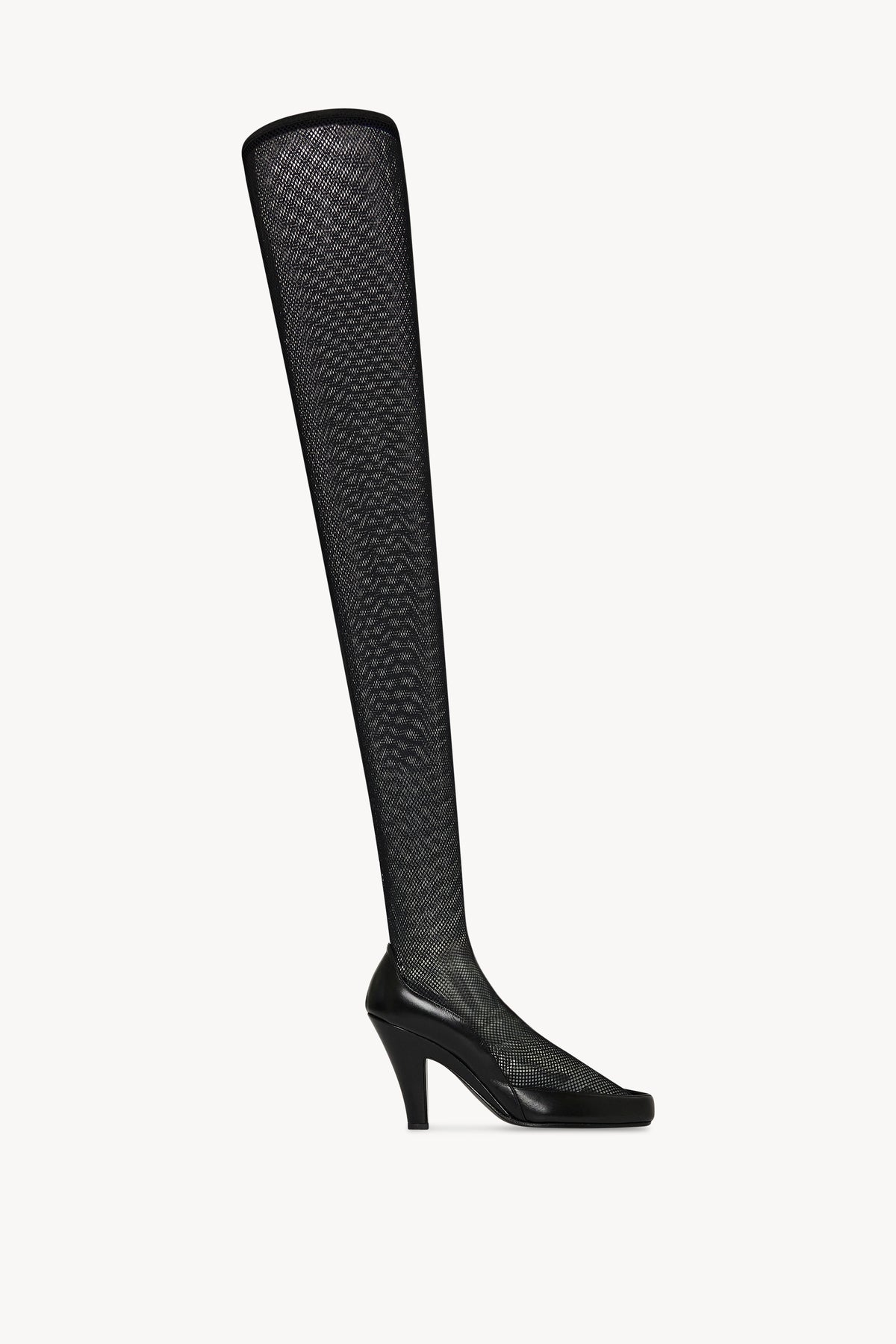 Sock Pump in Leather and Mesh