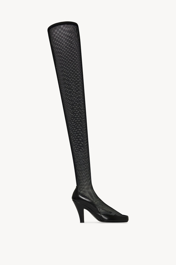 Sock Pump in Leather and Mesh