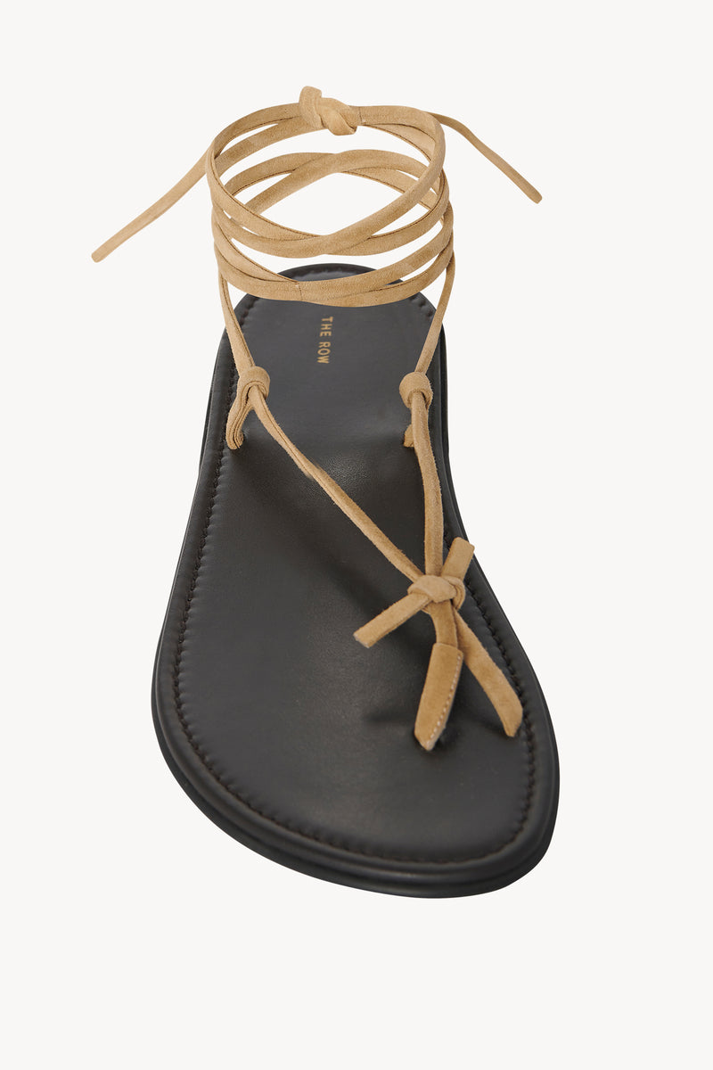 Flat Knot Sandal in Suede