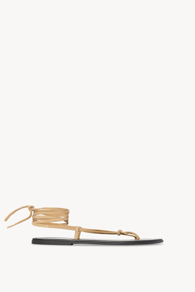 Flat Knot Sandal in Suede