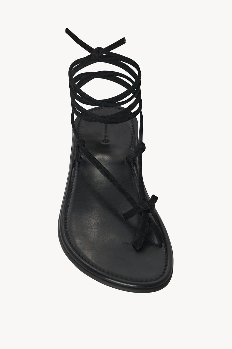 Flat Knot Sandal in Suede