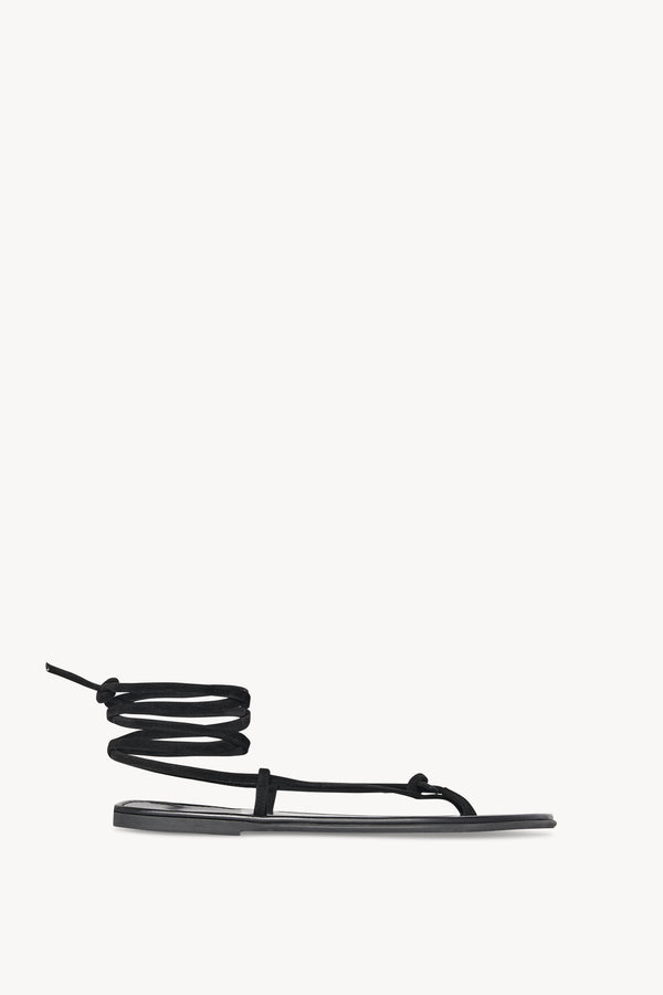 Flat Knot Sandal in Suede