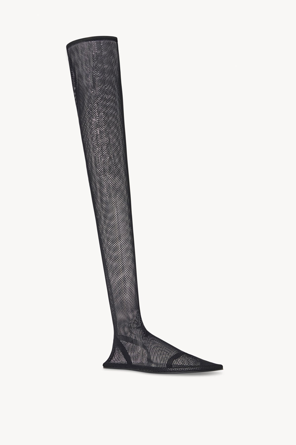 Over-the-Knee Flat Sock Boot in Mesh