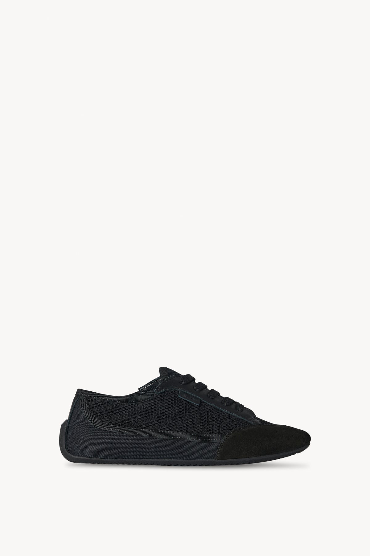 Bonnie Sneaker Black in Canvas and Suede – The Row