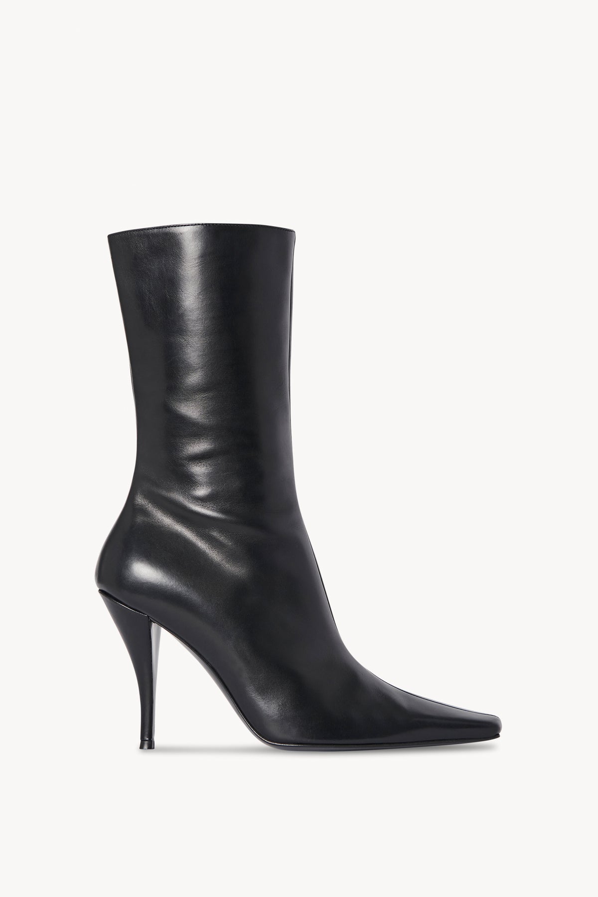 Shrimpton High Boot Black in Leather – The Row