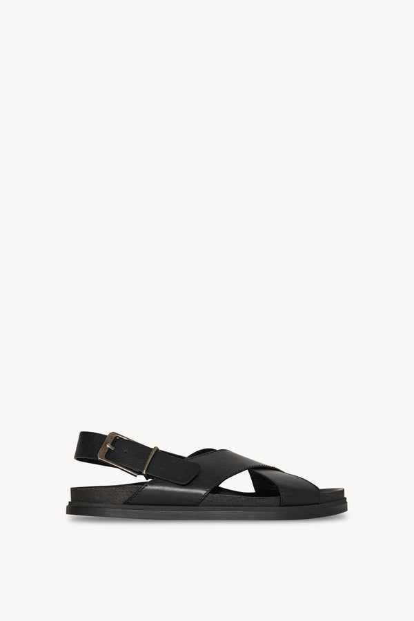 Buckle Sandal in Leather