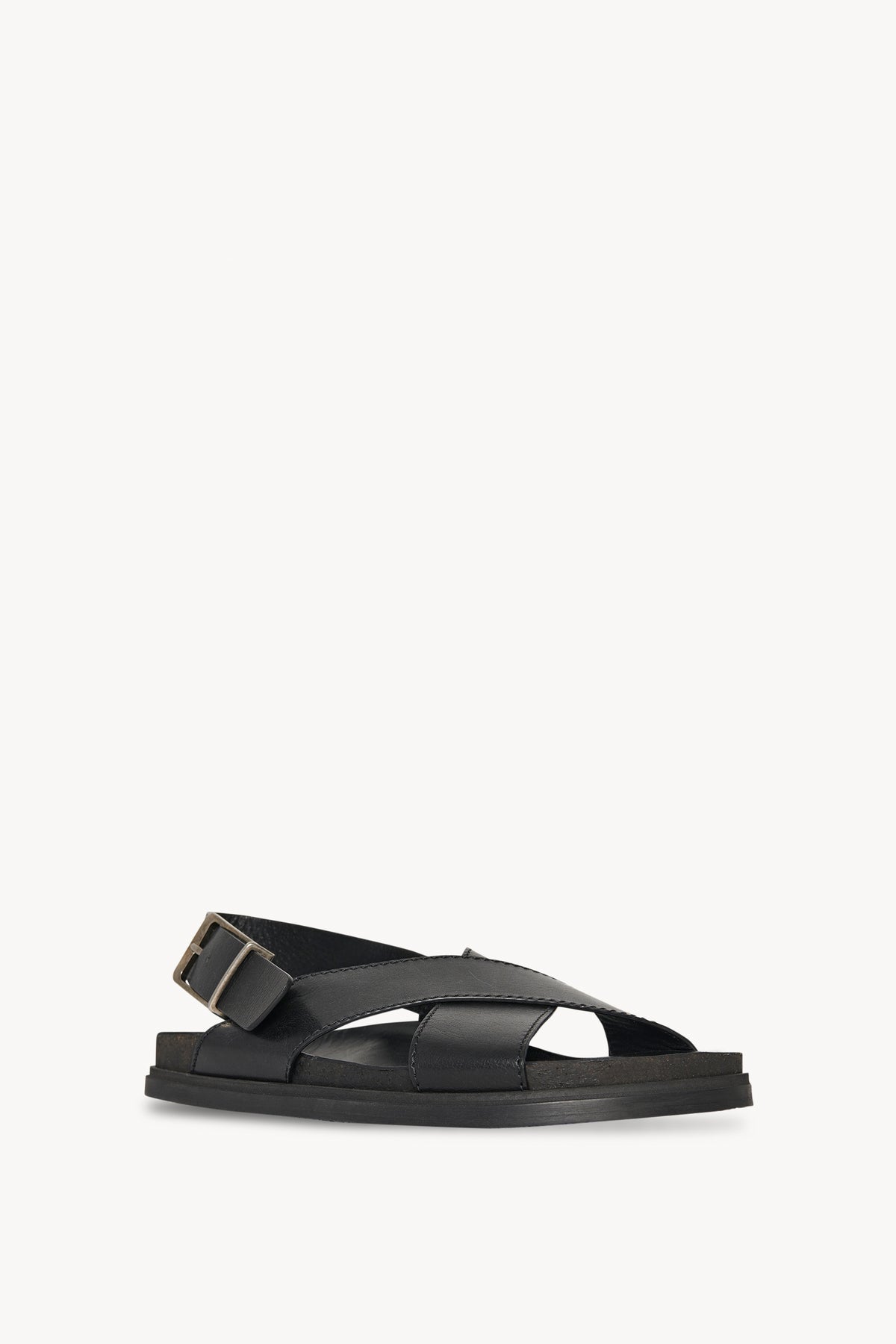 Buckle Sandal in Leather