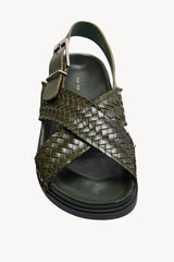 Buckle Sandal in Leather