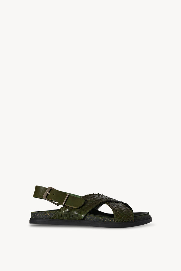 Buckle Sandal in Leather