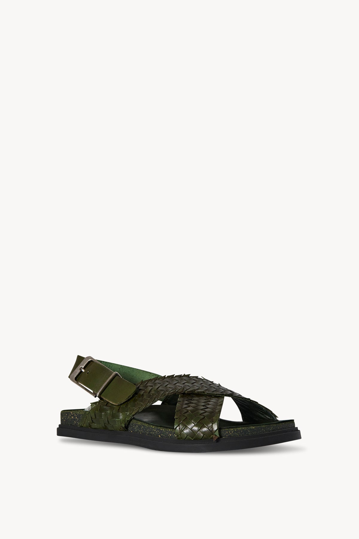 Buckle Sandal in Leather