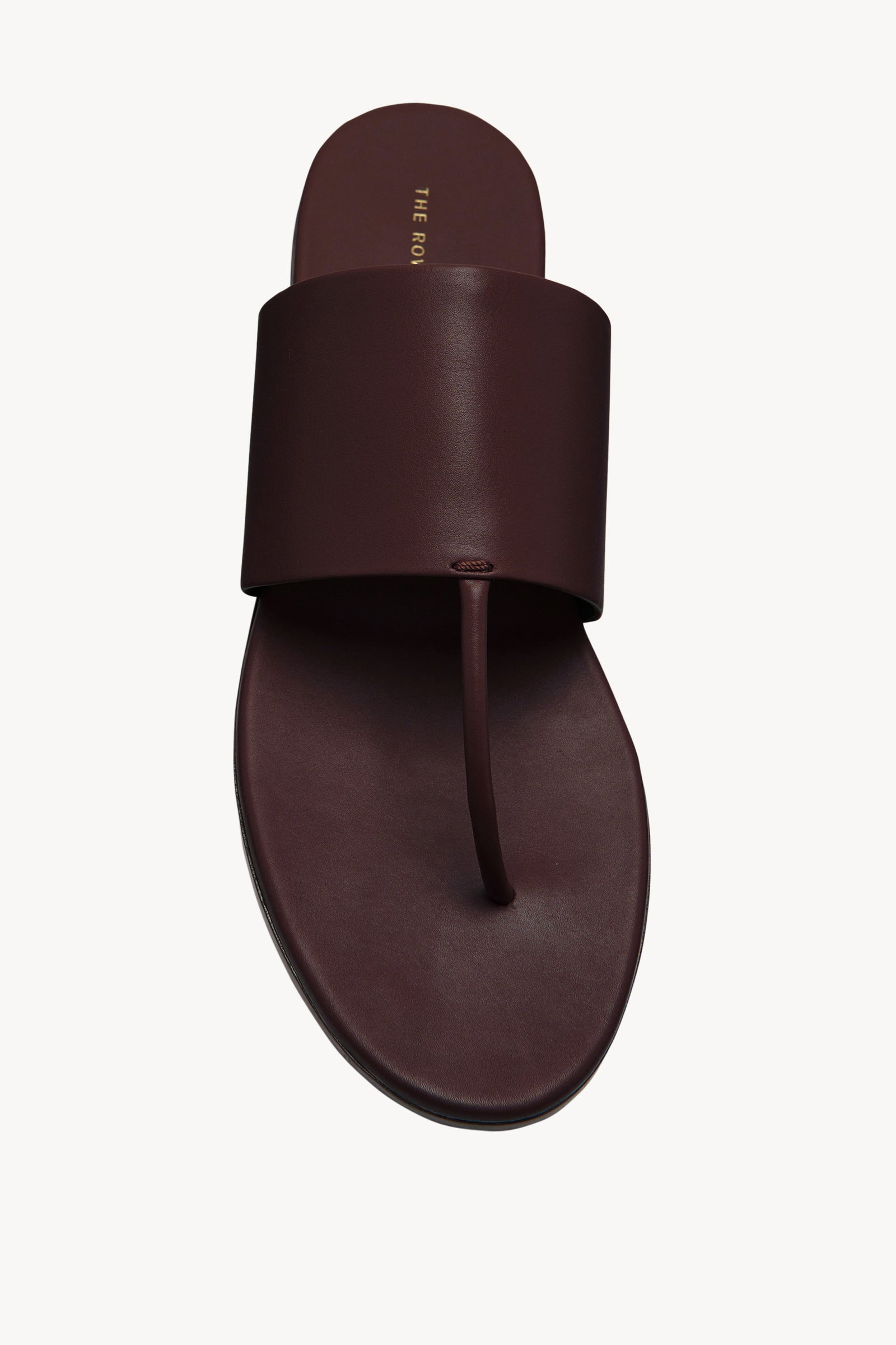 サンダル・ミュール [The Row] Hugh Thin Strap Slide in Leather F1534L57BRBGD_8b378dbc-355e-