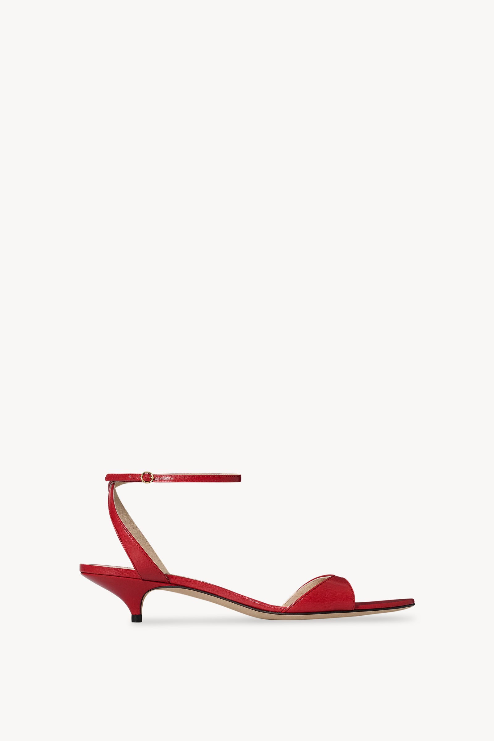 【The Row】ヴィカ レザー製アンクルストラップ キトゥンヒール Vika レザー製アンクルストラップ キトゥンヒール Red – The Row