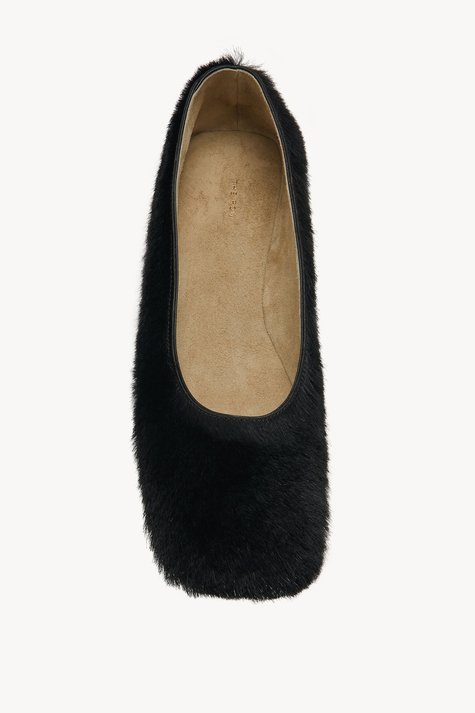 THE ROW (ザ・ロウ) Square Ballet Flat in Pony F1598L315BLKD_25c55f14-7004-