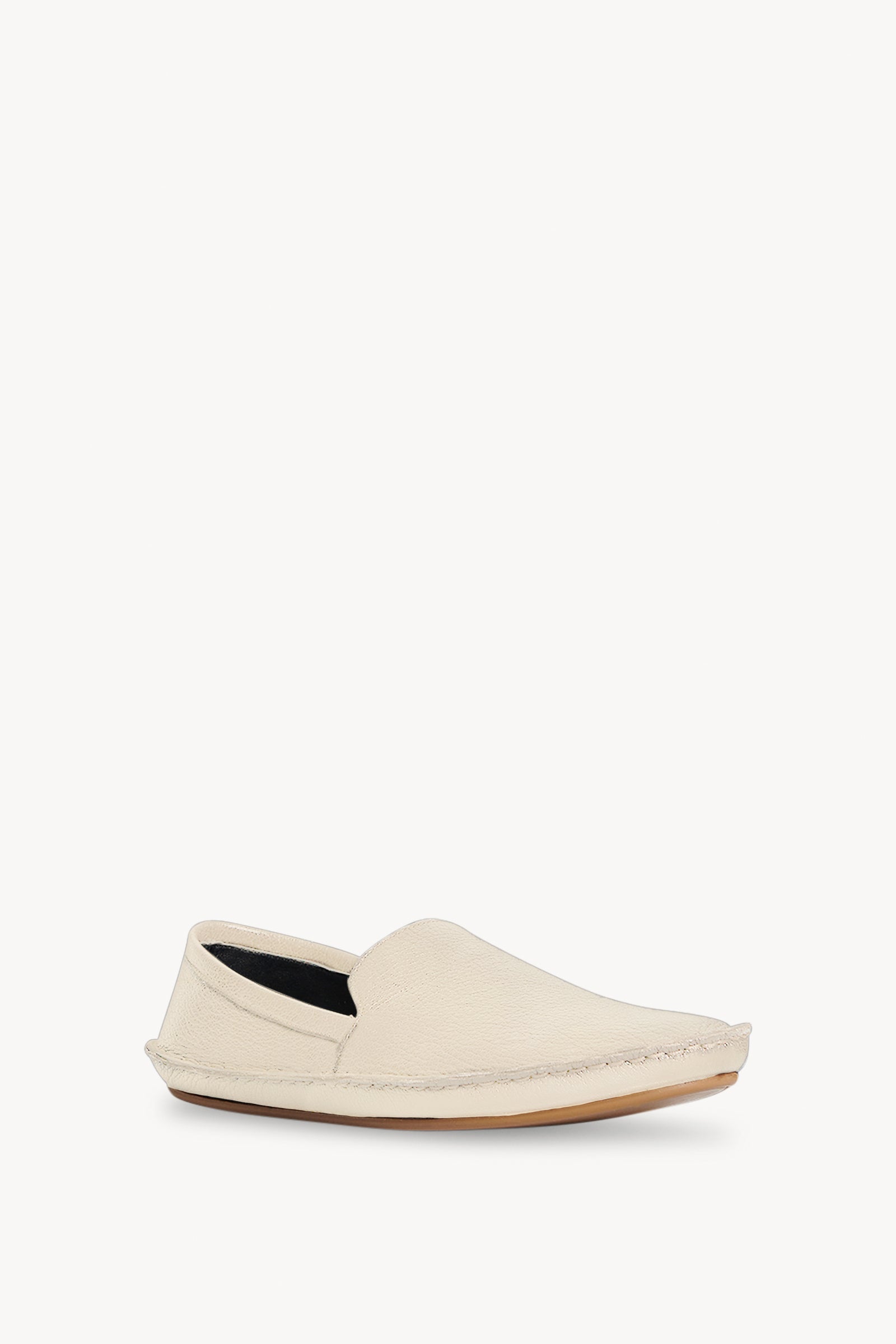 【関税込み】The Row グリーン＆オフホワイト Frances スリッパ Vincit Slip On Shoe Yellow in Leather – The Row