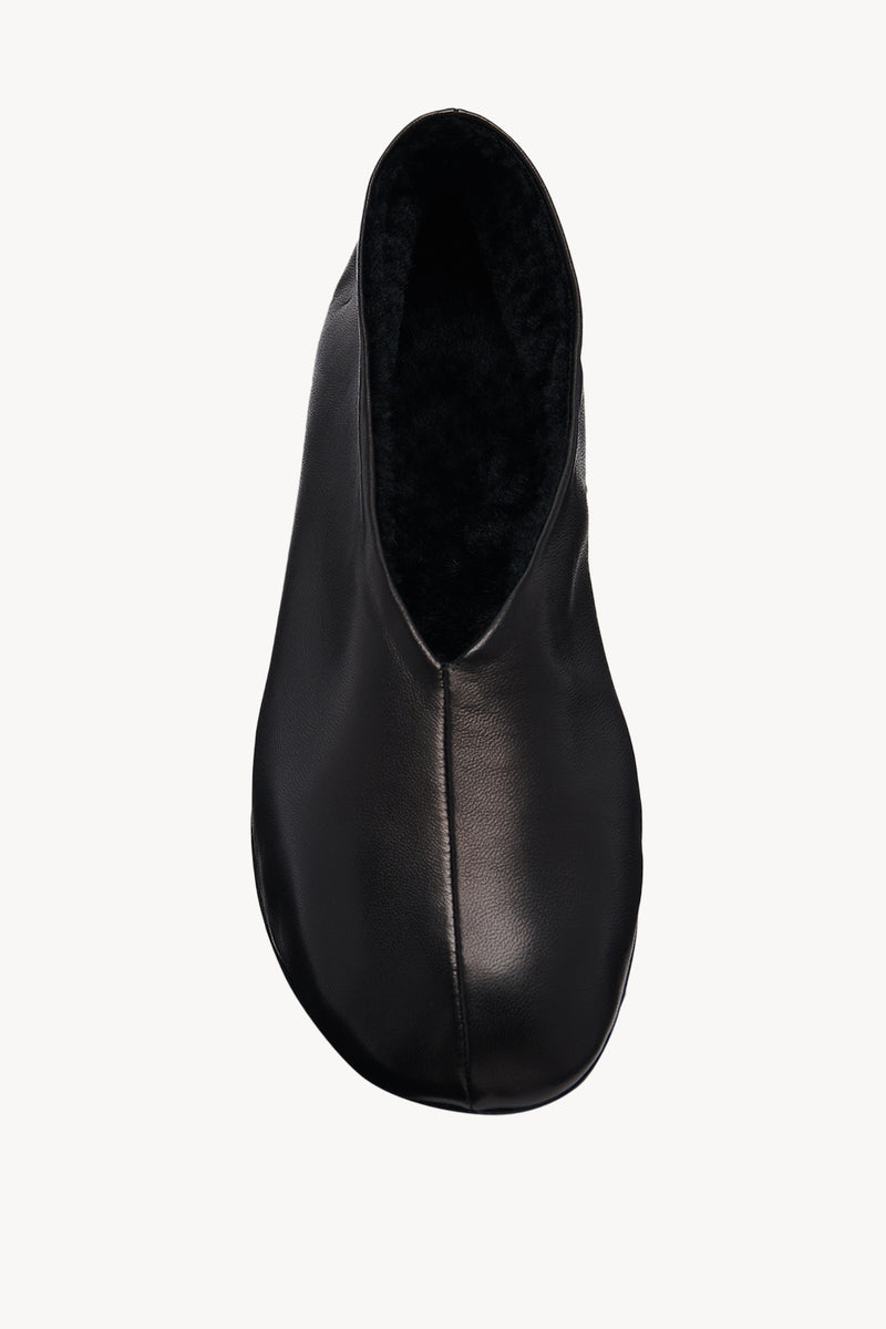Slipper Stella de Piel y Shearling