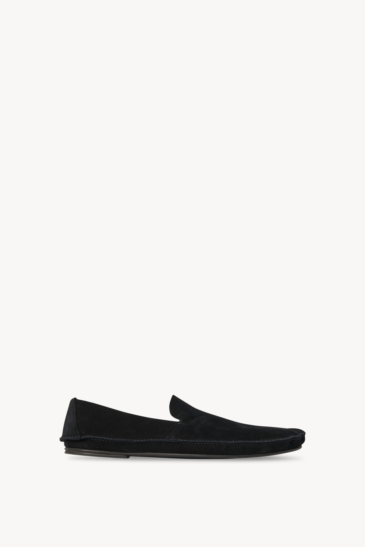 Tyler Loafer Black in Suede – The Row1
