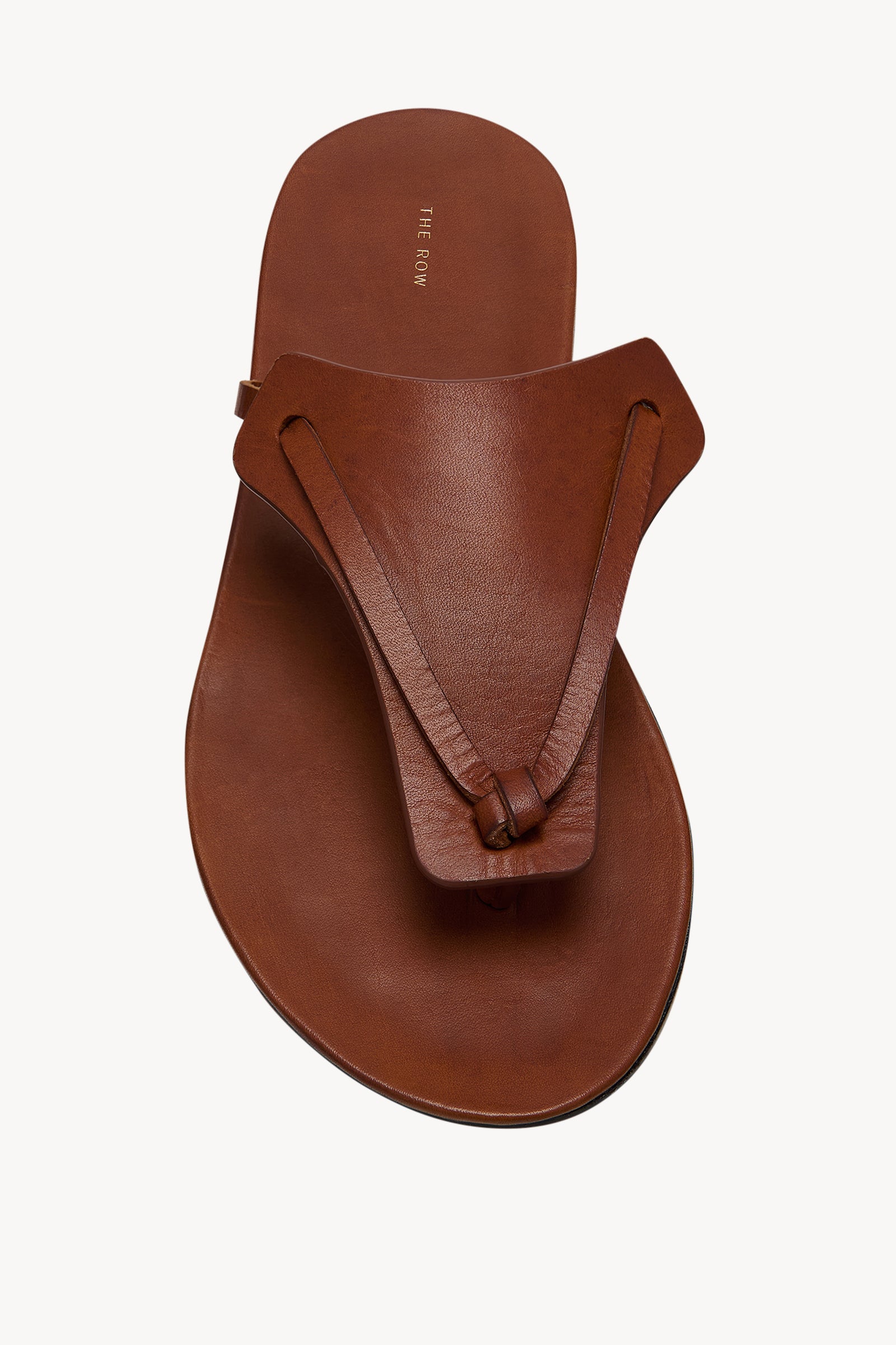 (New) The Row Helena レザー フリップフロップサンダル Helena レザーのフリップフロップ タン – The Row