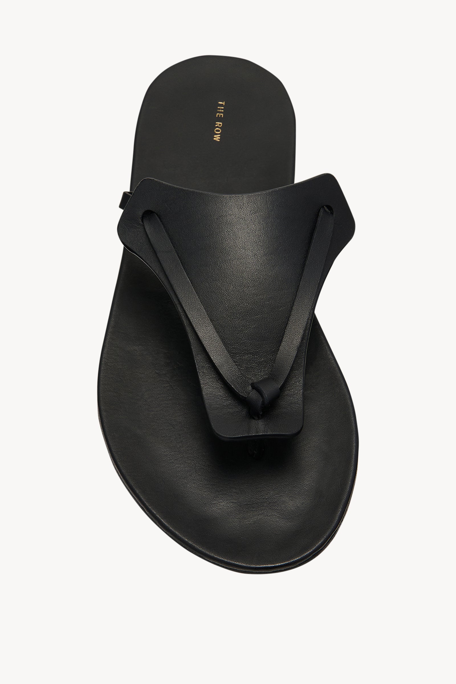 Helena Flip Flop Black in Leather – The Row