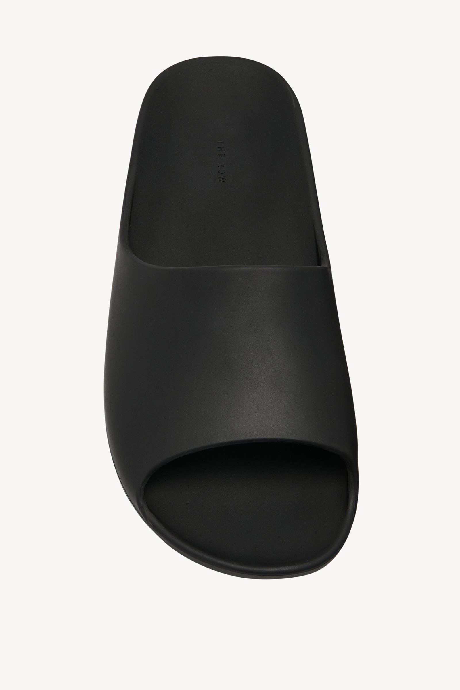 Ama Slide Black in Rubber – The Row