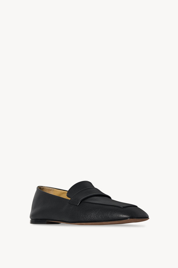 the row 黒　スエードローファー Soft Loafer レザー ブラック – The Row