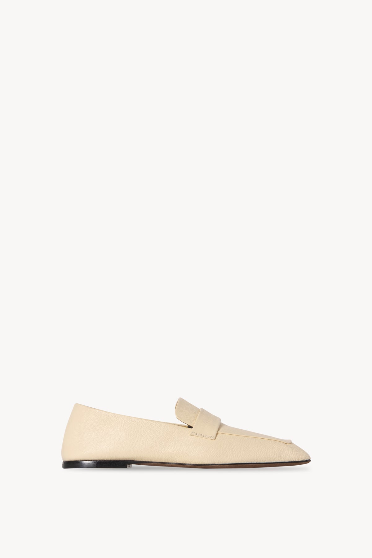 Square Loafer White in Leather – The Row