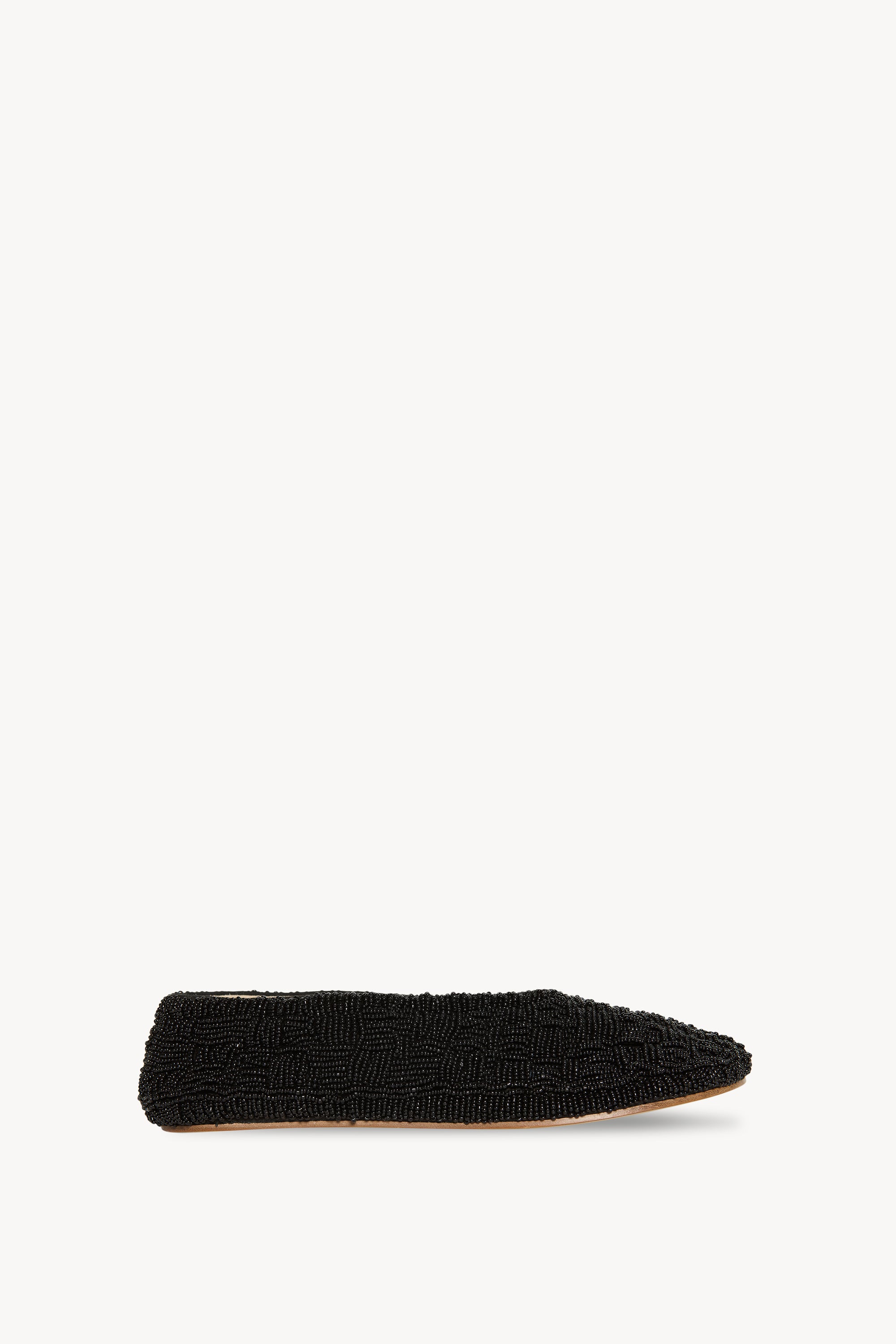 Embroidered Stella Slipper in Leather and Glass