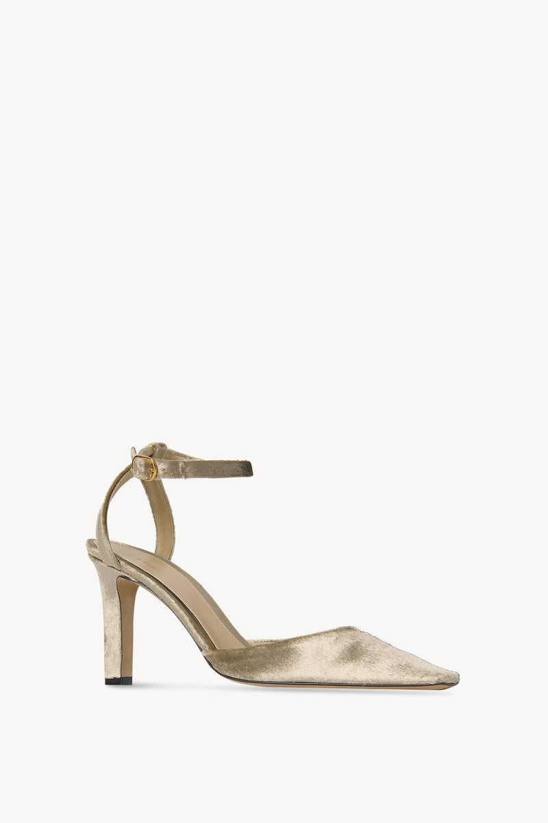 Carla Ankle Strap 80 Décolleté in Velluto