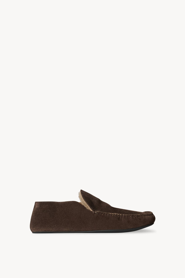 Leo Loafer in Suede and Shearling