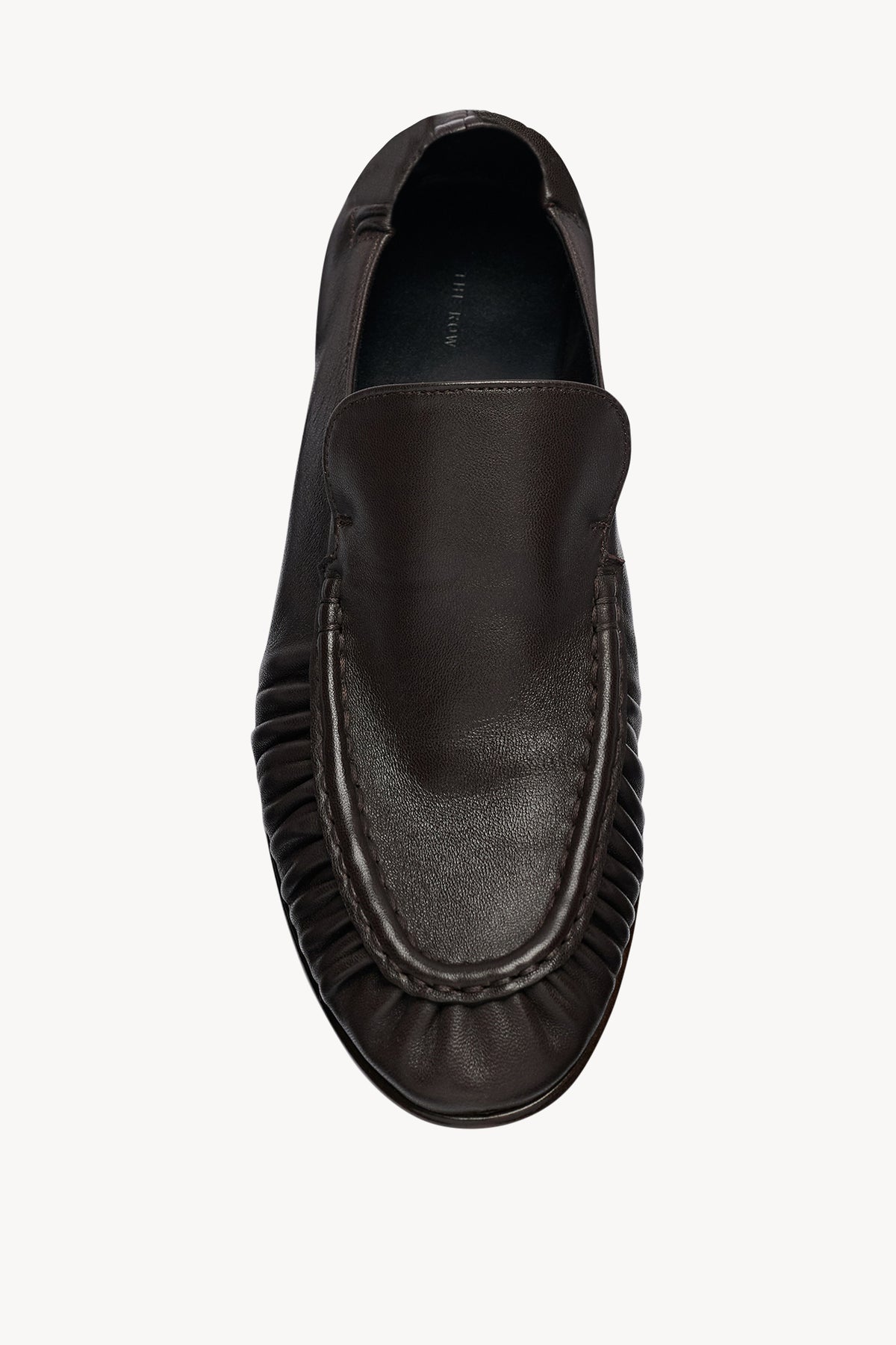 THE ROW ミニマルローファー Soft Moccasin ツー Brown – The Row