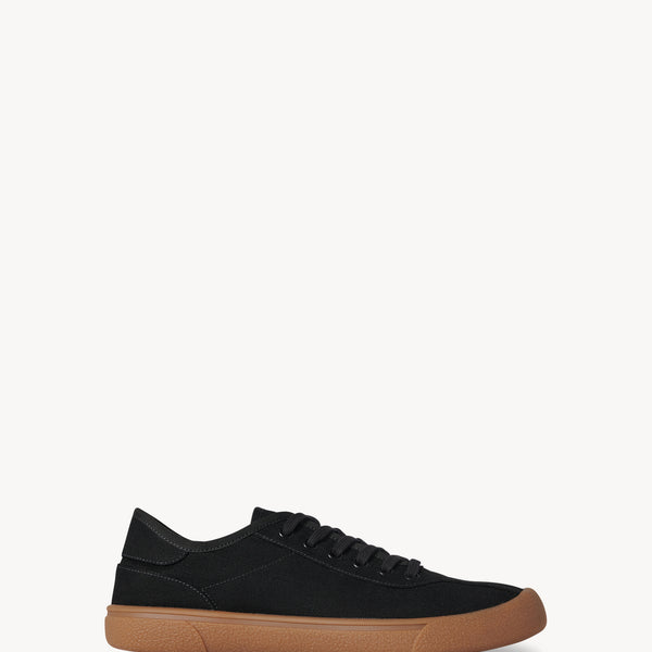 Canvas Sneaker Black in Viscose and Linen – The Row