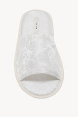 Frances Open Toe Slipper in Silk and Acetate