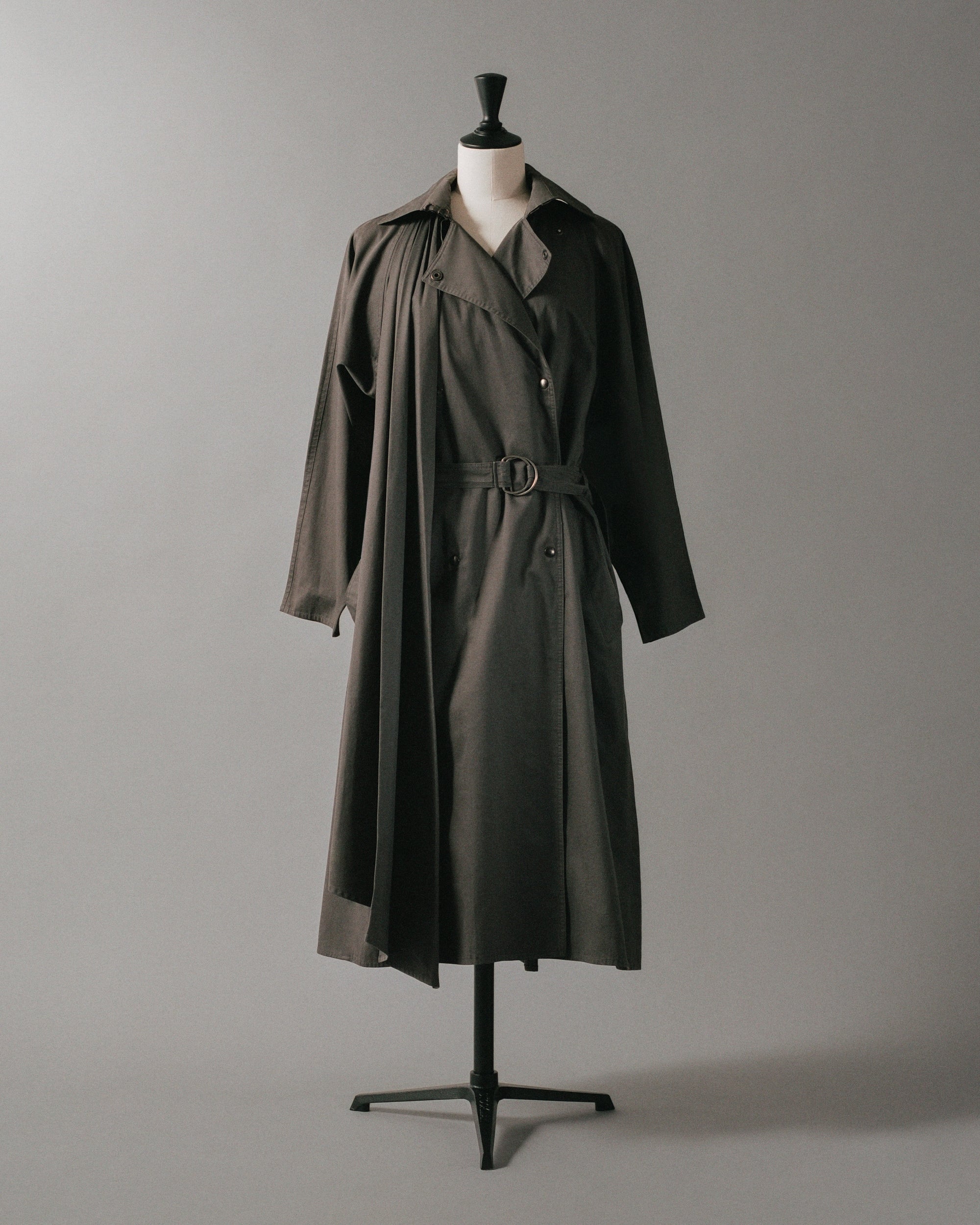 Cotton Gabardine Trench-Coat with Attached Scarf, 1980