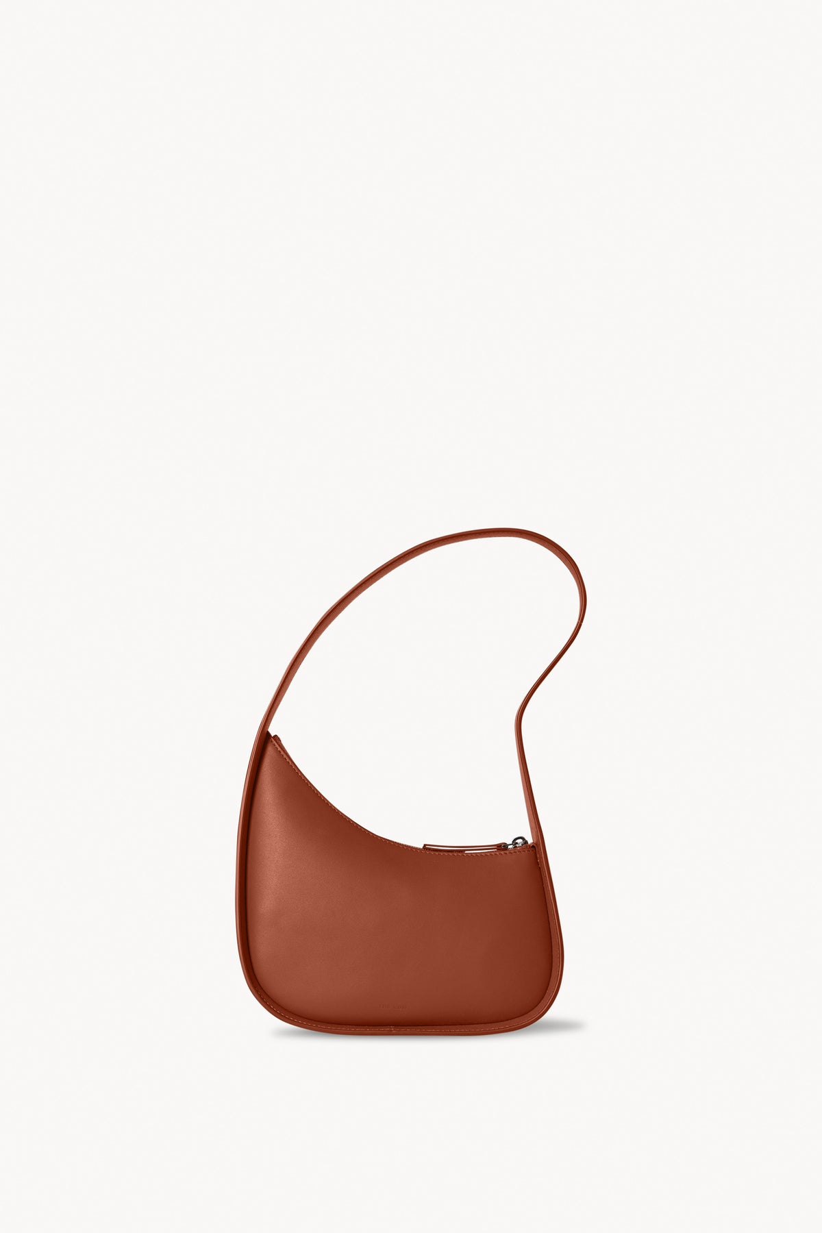 The Row Half Moon Leather Shoulder Bag in Brown