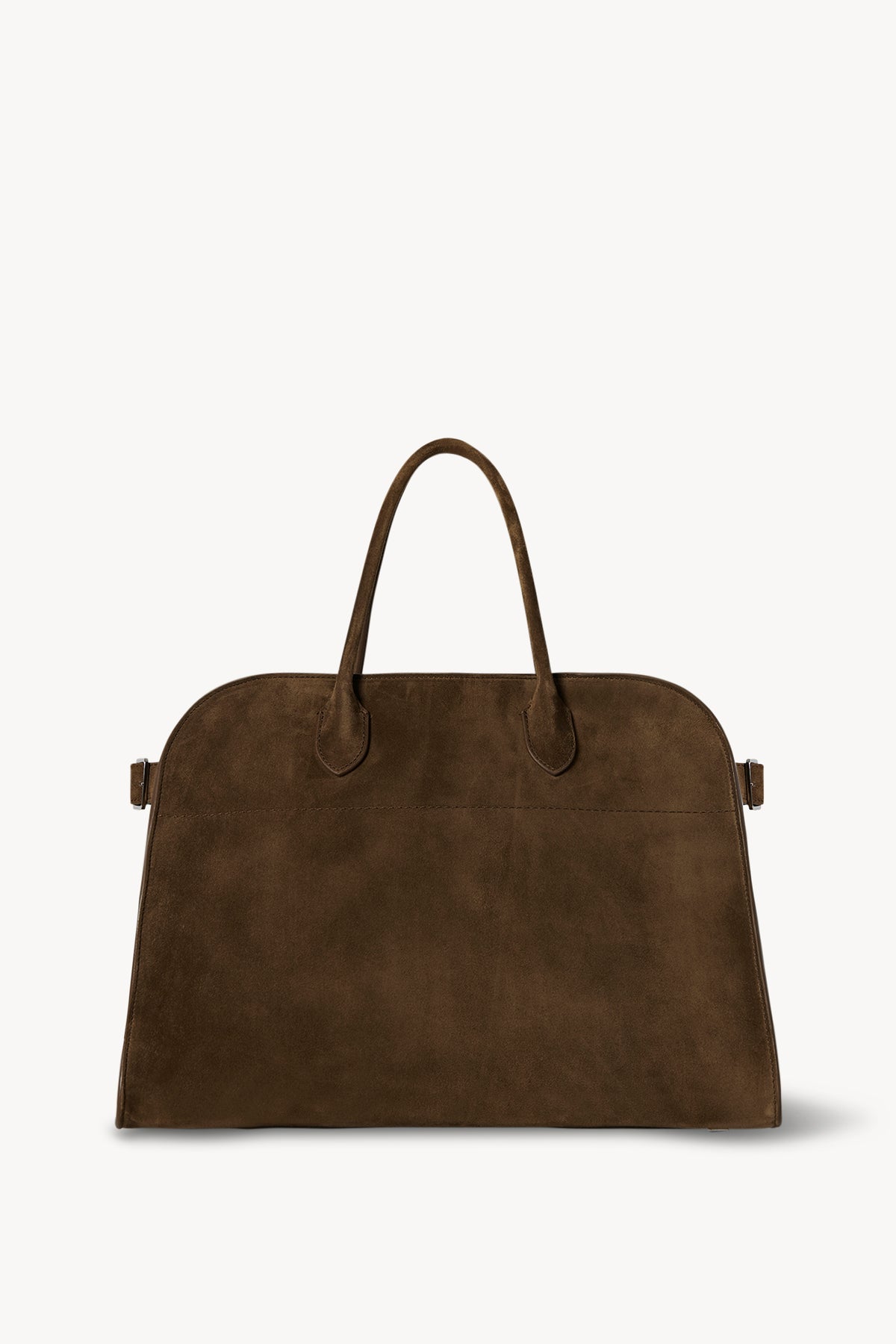 The Row, Soft Margaux 15 brown suede bag