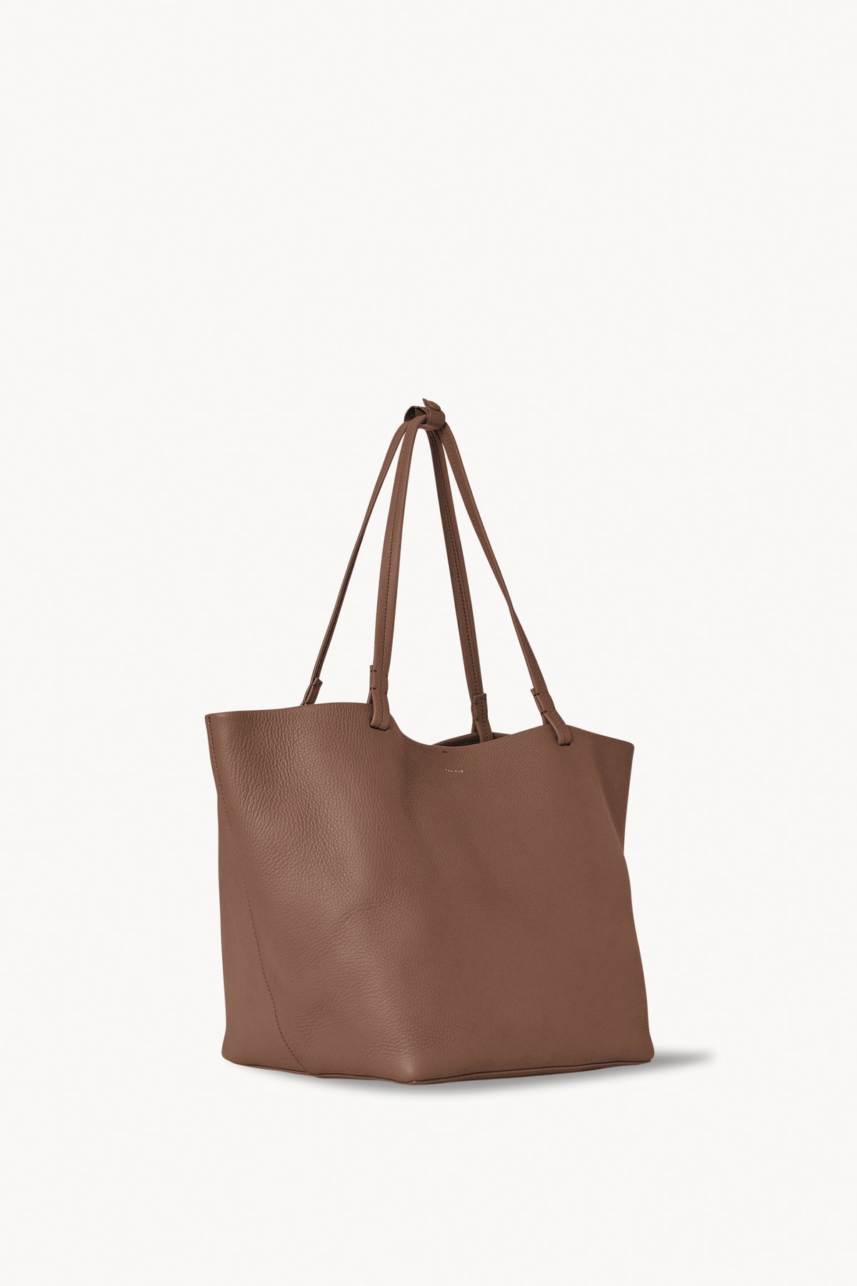 The Row Park 3 Medium Textured-leather Tote In Beige