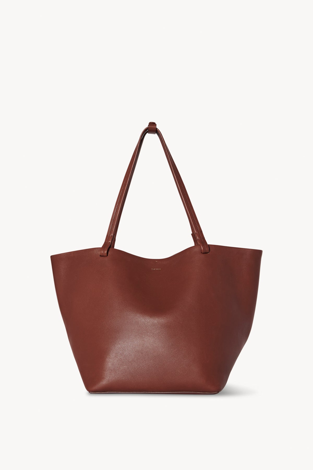The row park 3 medium leather tote Clearance