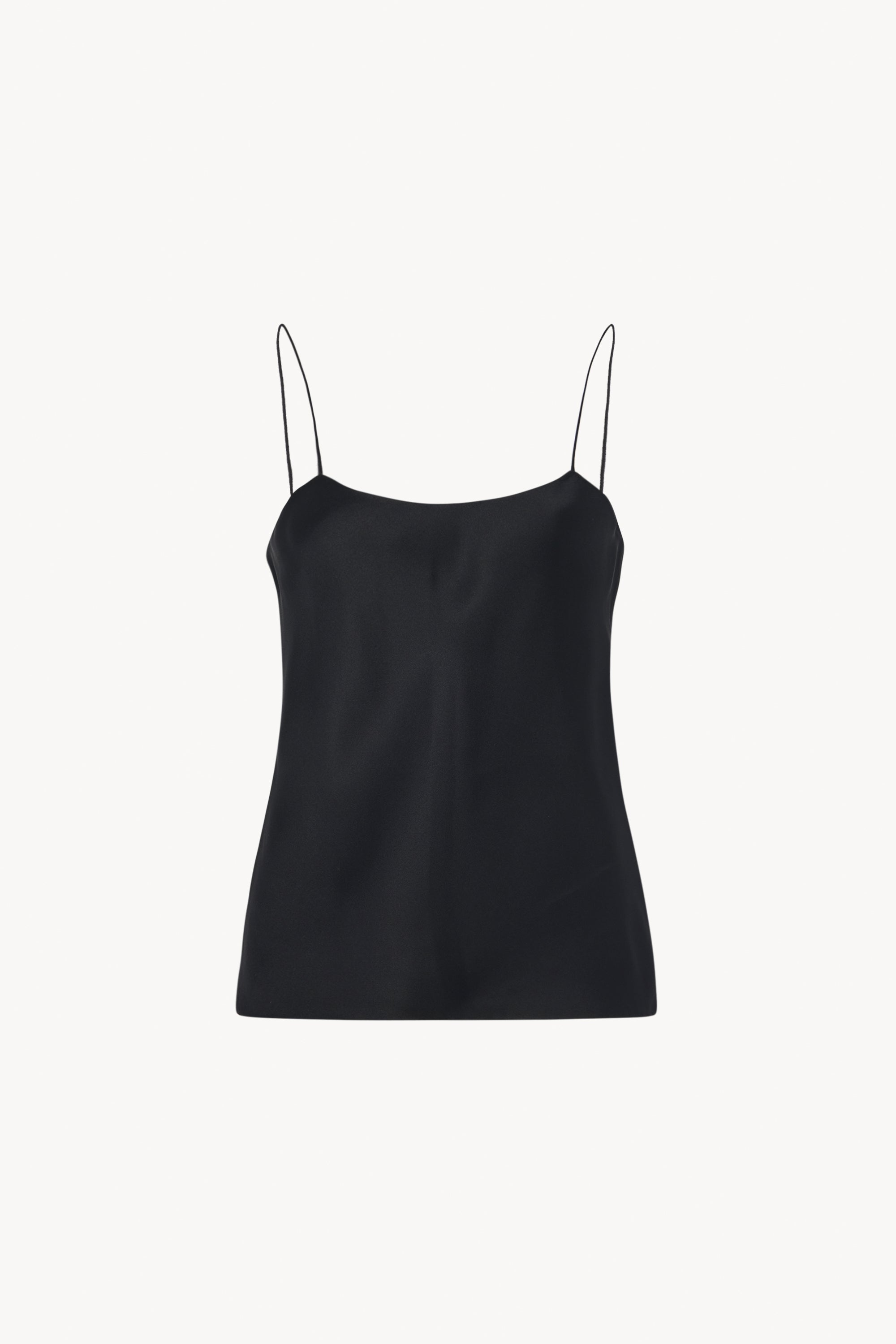 Biggins Top Black in Silk – The Row