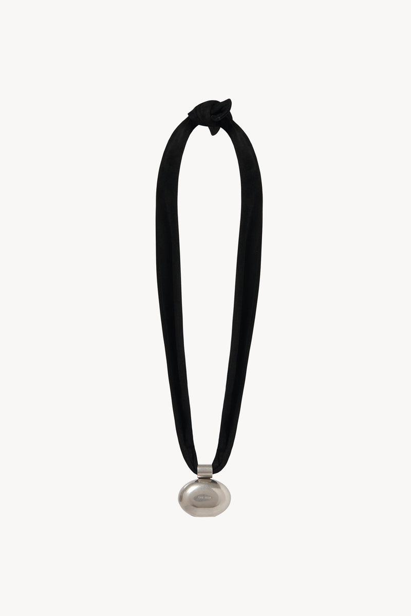 Pills Necklace in Brass and Suede