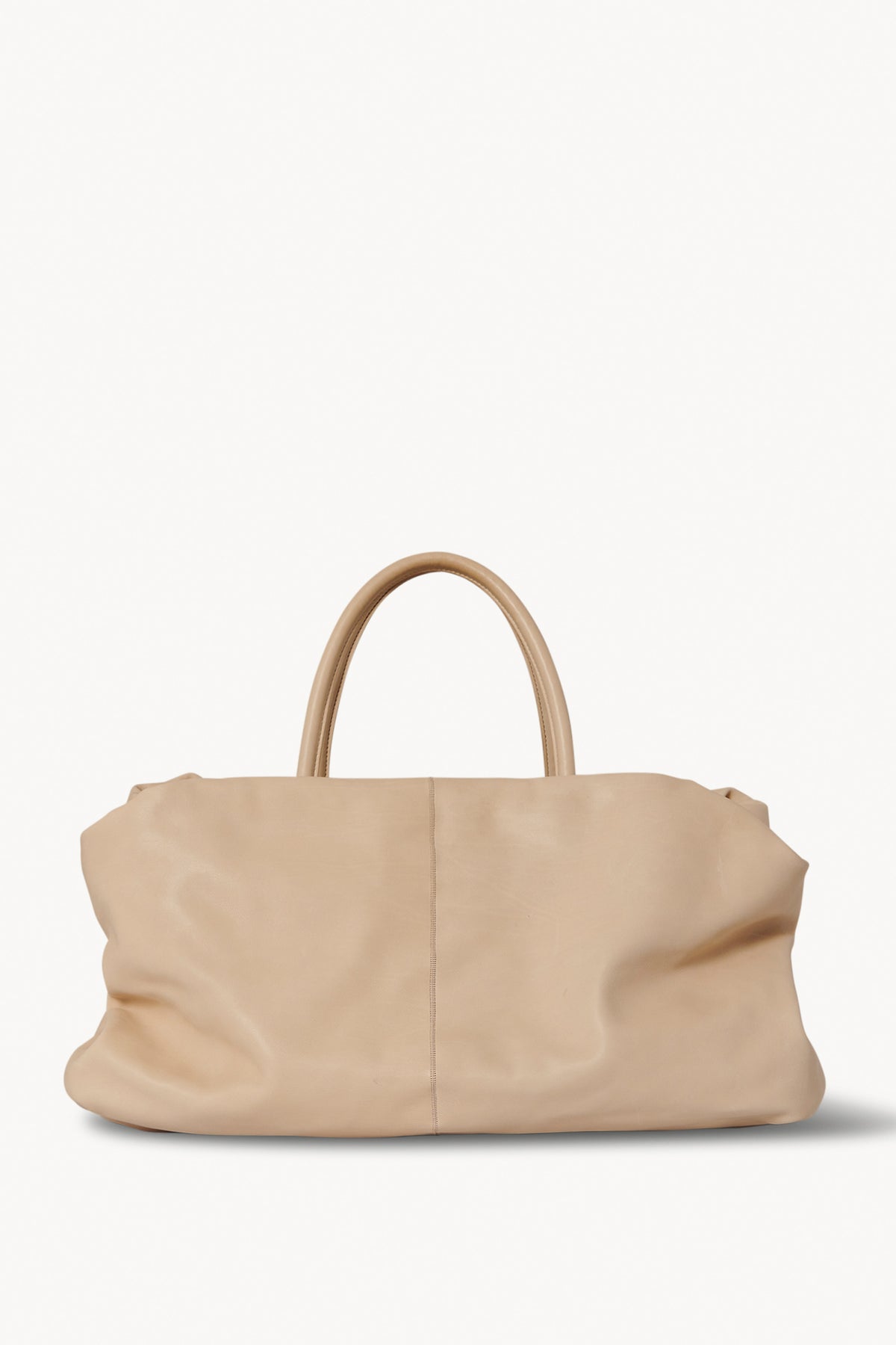 Beige Leather versatile Soft Tote bag