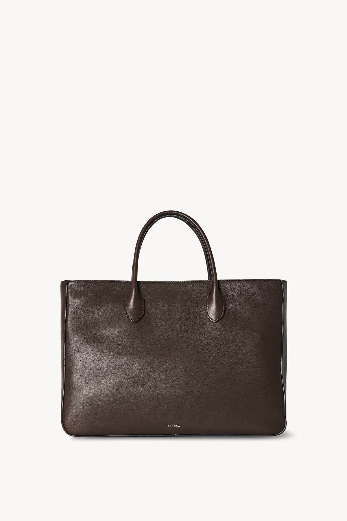 Leather tote bag with shoulder strap