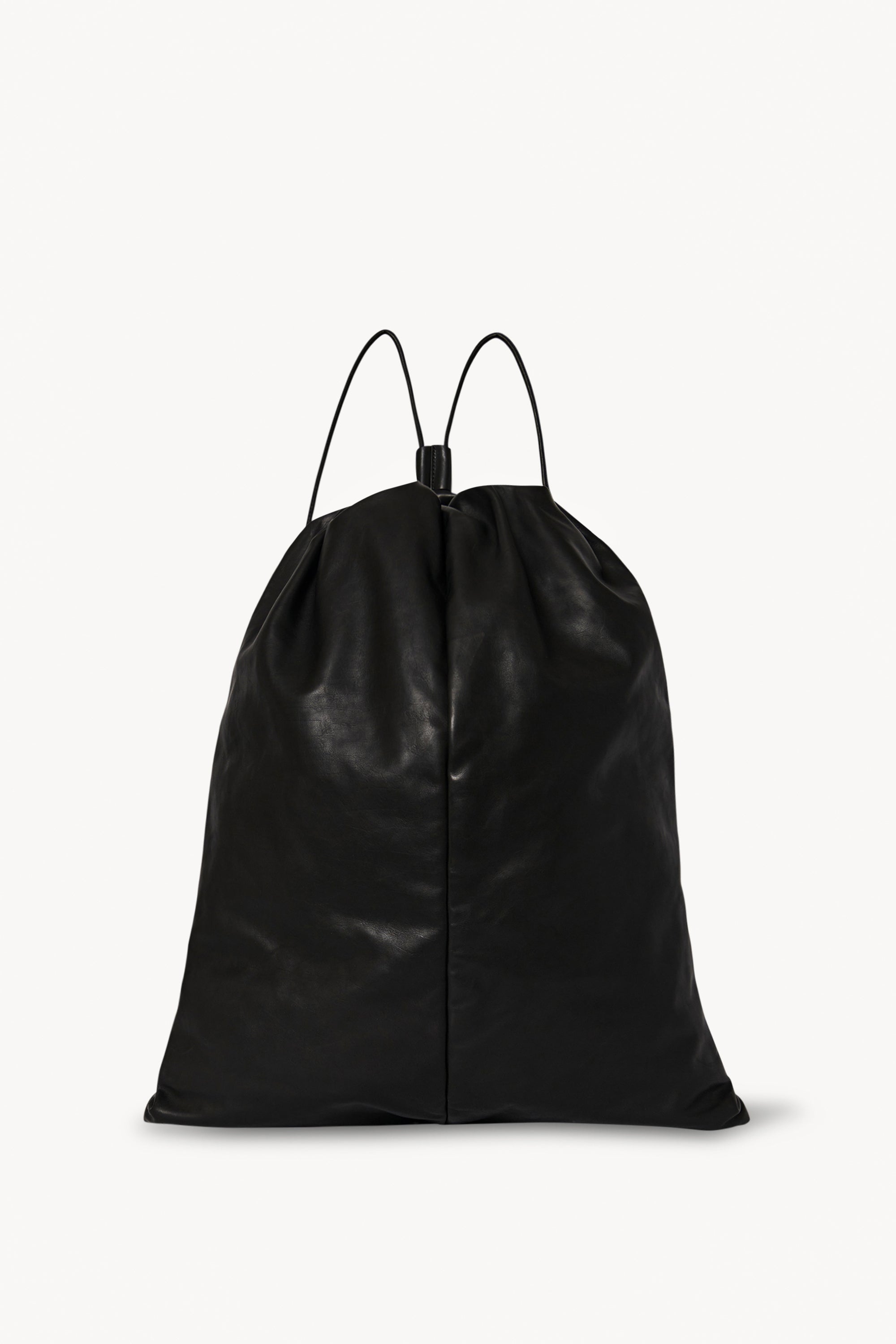 The Row - Puffy Backpack in Leather - Black - One Size