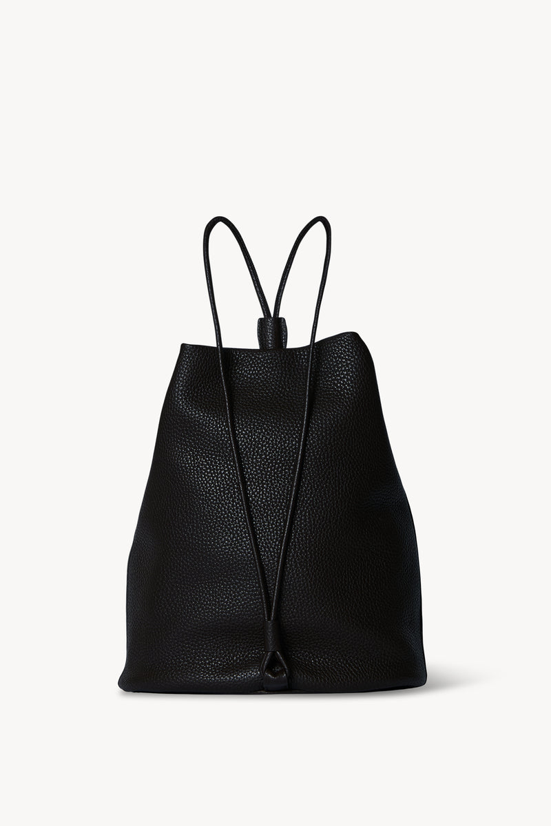 black drawstring backpack leather Joe Backpack Black – The Row