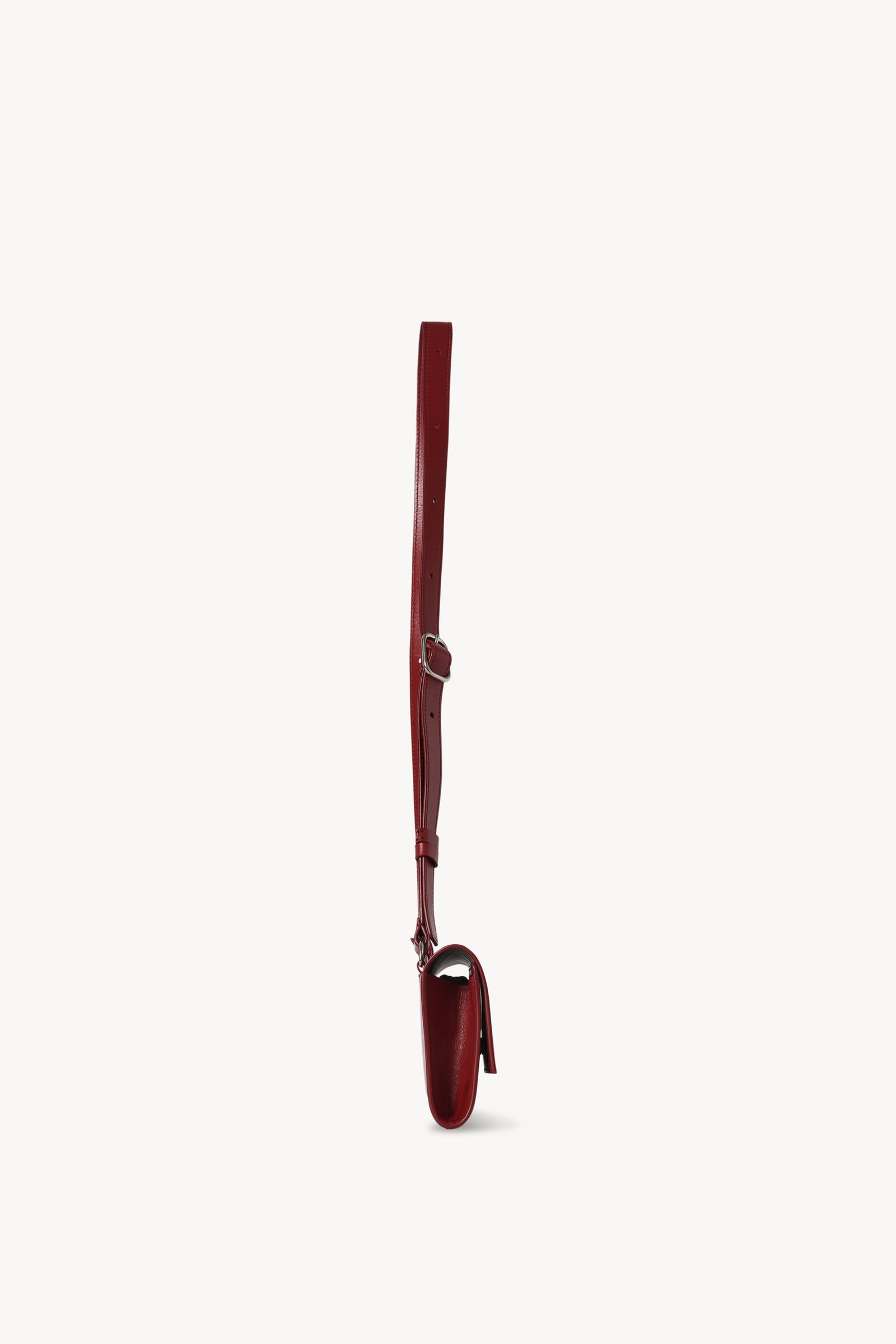ショルダーバッグ・ポシェット [The Row] Belt Flap Bag in Leather Belt Flap Bag Black in Leather – The Row