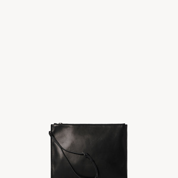 ハンドバッグ [The Row] Wristlet Pouch in Leather THE ROW Leather pouch | NET-A-PORTER